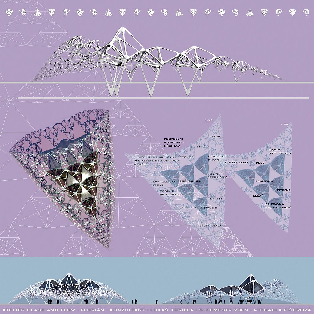 Michaela Fišerová | SIERPINSKI STRUCTURE - KREMATORIUM FOR METROPOLITAN CITIES
