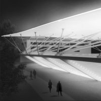 Klára Švecová: Zastřešení zimního stadionu, ostrov Štvanice